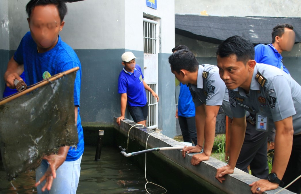 Dukung Program Ketahanan Pangan, Lapas Banyuwangi Berdayakan Warga Binaan Budidaya Ikan Lele