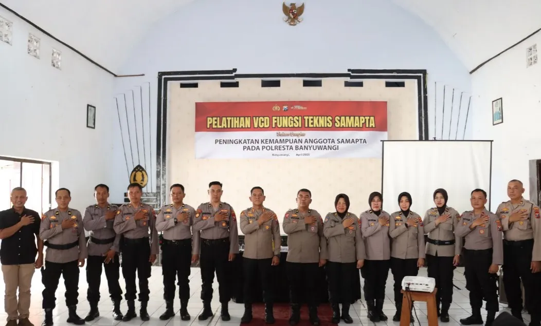 Tingkatkan Kemampuan, Polresta Banyuwangi Gelar Pelatihan Fungsi Teknis Samapta