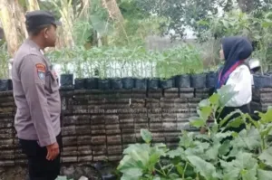 Polisi dan Kelompok Wanita Tani di Banyuwangi Aktif Berdayakan Pekarangan Pangan Lestari Dukung Ketahanan Pangan Nasional