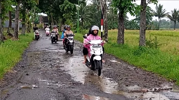 Sepuluh Tahun Rusak, Jalan Sumberbaru Banyuwangi Tak Kunjung Diperbaiki
