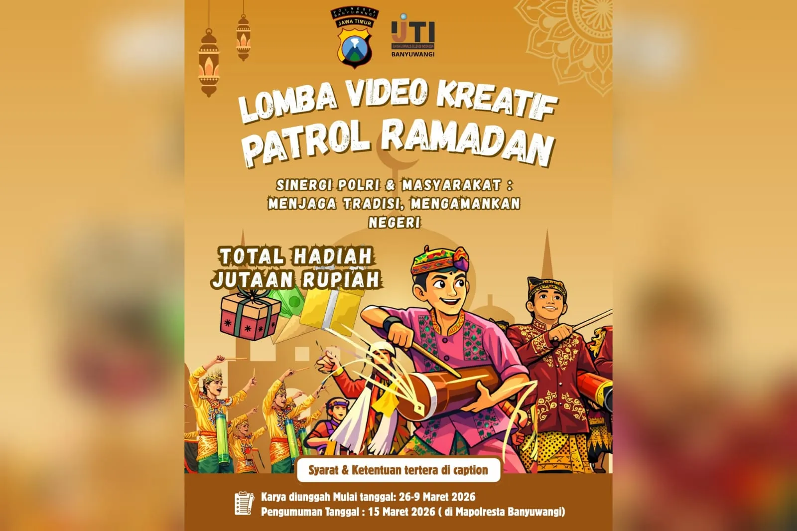 Polresta Banyuwangi dan IJTI Gelar Lomba Video Kreatif Patrol Ramadan 2026, Angkat Tradisi ke Panggung Digital