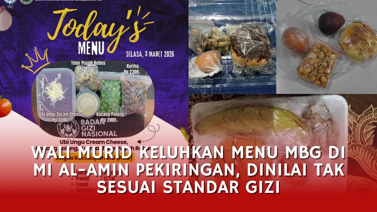 Wali Murid Keluhkan Menu MBG di MI Al-Amin Pekiringan, Dinilai Tak Sesuai Standar Gizi