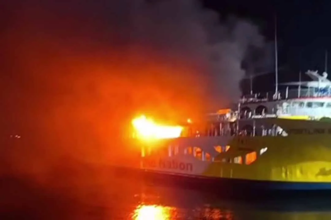 Api Mendadak Muncul di Kapal Penyeberangan Ketapang-Gilimanuk, KMP Portlink 7 Terbakar Saat Bersandar
